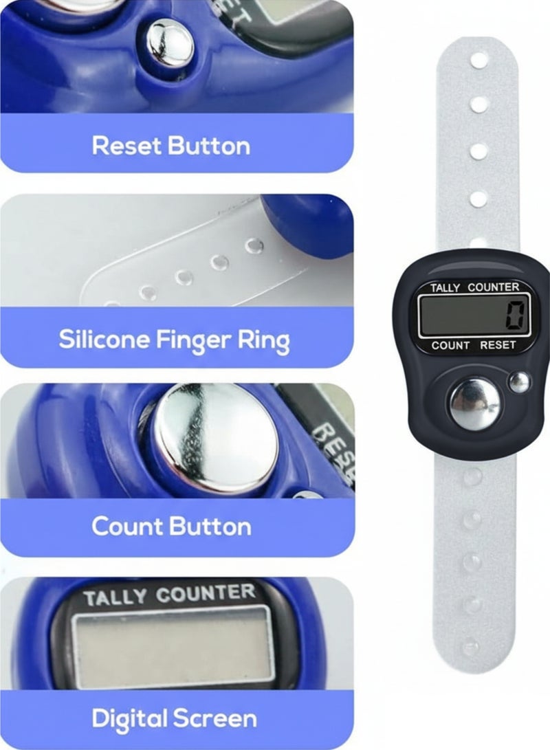 vexa pro 3pcs Digital Tasbih Counter with LCD Display & Adjustable Finger Strap – Electronic Dhikr & Tally Clicker - Image 4